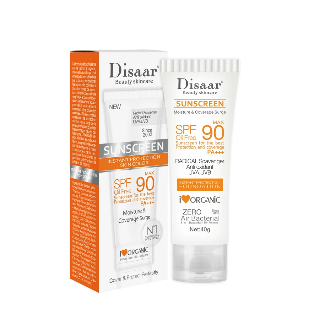 Disaar SPF 90 Face Sunscreen Sunscreen UV Protective Cream Moisturizing Skin Facial Sunscreen Anti Sun Body Protection