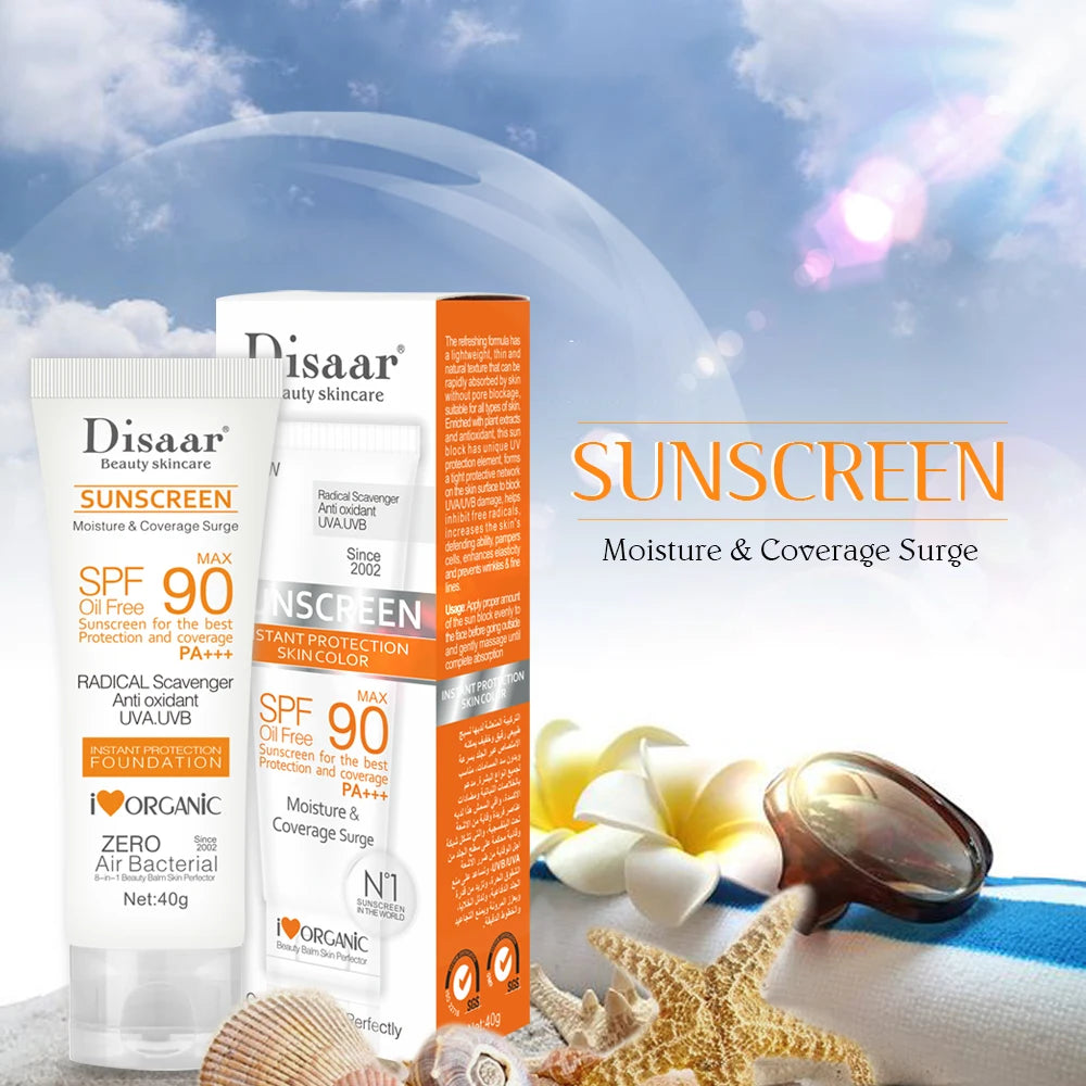 Disaar SPF 90 Face Sunscreen Sunscreen UV Protective Cream Moisturizing Skin Facial Sunscreen Anti Sun Body Protection