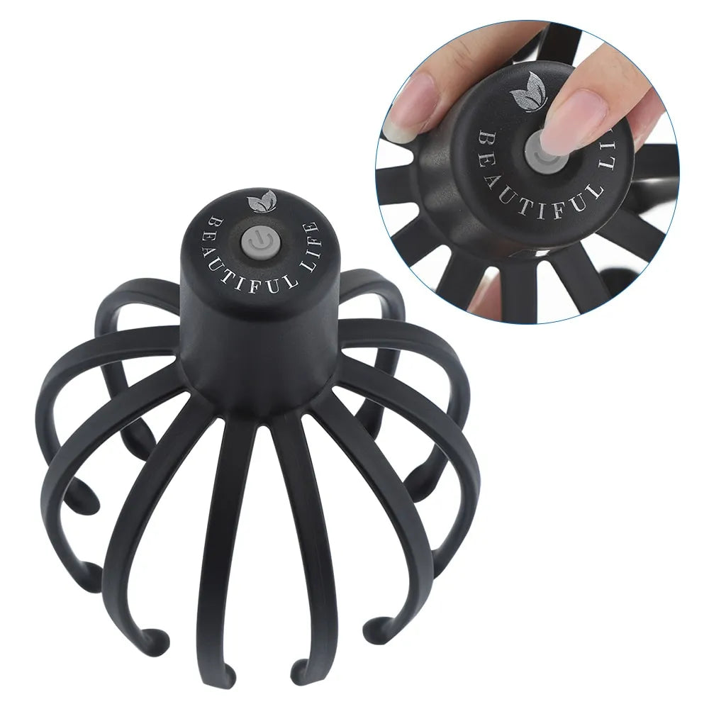 Electric Octopus Claw Scalp Massager Stress Relief Therapeutic Head Scratcher Stress Relief and Hair Stimulation