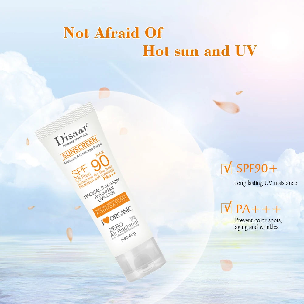 Disaar SPF 90 Face Sunscreen Sunscreen UV Protective Cream Moisturizing Skin Facial Sunscreen Anti Sun Body Protection