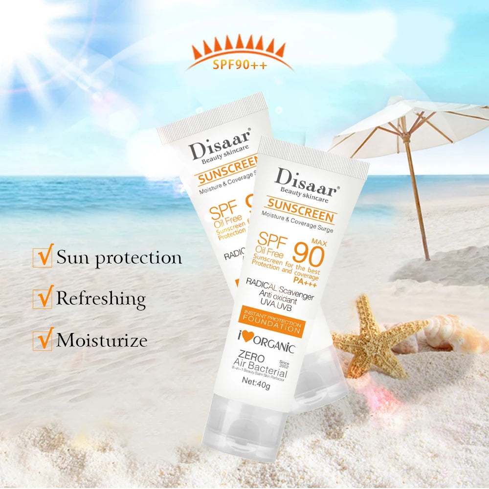 Disaar SPF 90 Face Sunscreen Sunscreen UV Protective Cream Moisturizing Skin Facial Sunscreen Anti Sun Body Protection