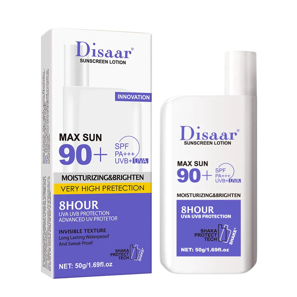 Disaar SPF 90 Sunscreen Lotion 50g Long Lasting Protection Sun Cream Whitening Moisturizing Sunblock