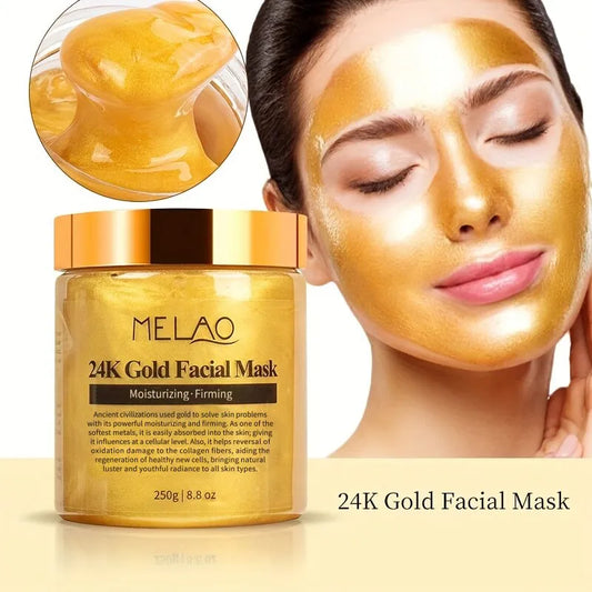 MELAO 24K Gold Gesichtsmaske, verjüngende Anti-Aging-Schönheits-Gesichtsmaske, Haut entfernen, Frankreich, goldene Kollagen-Gesichtsmasken